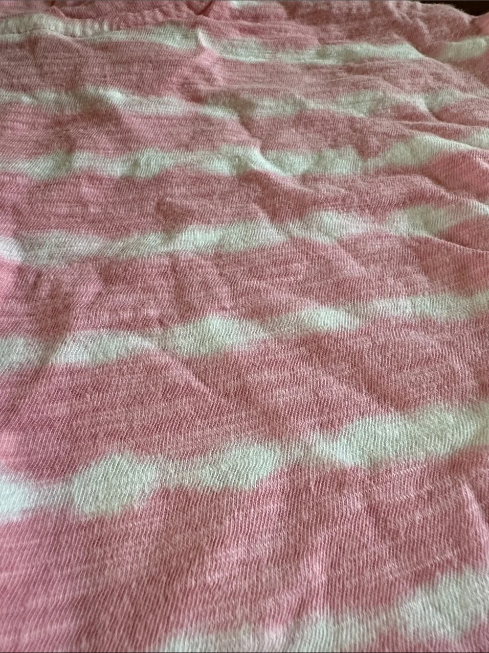 Old Navy Pink and White Striped Hooded Swim Cover Up. Size Small 6/7